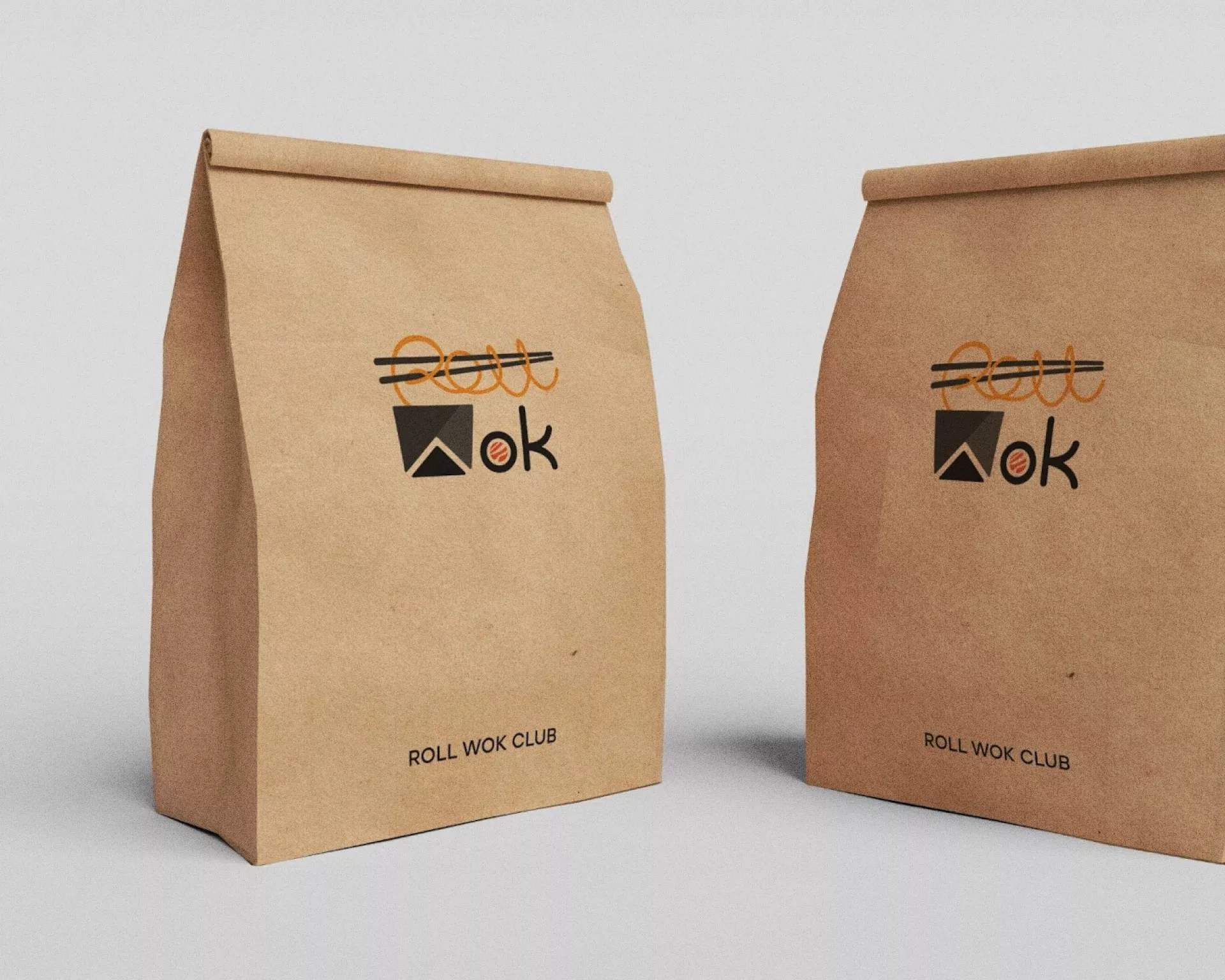 Создание дизайна упаковки суши-бара «Roll Wok Club» в Сибае